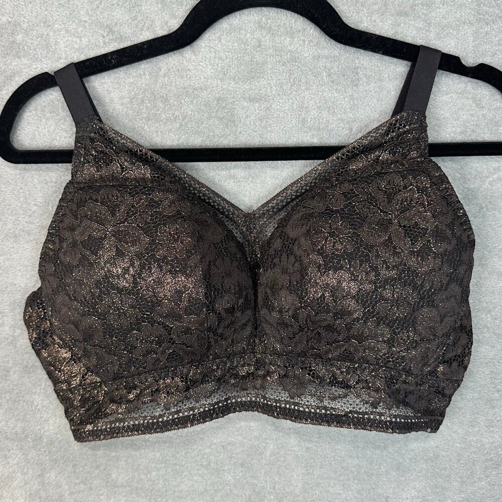 Knix Black Floral Lace Longline Bra Sixe XXXXL NWT NEW